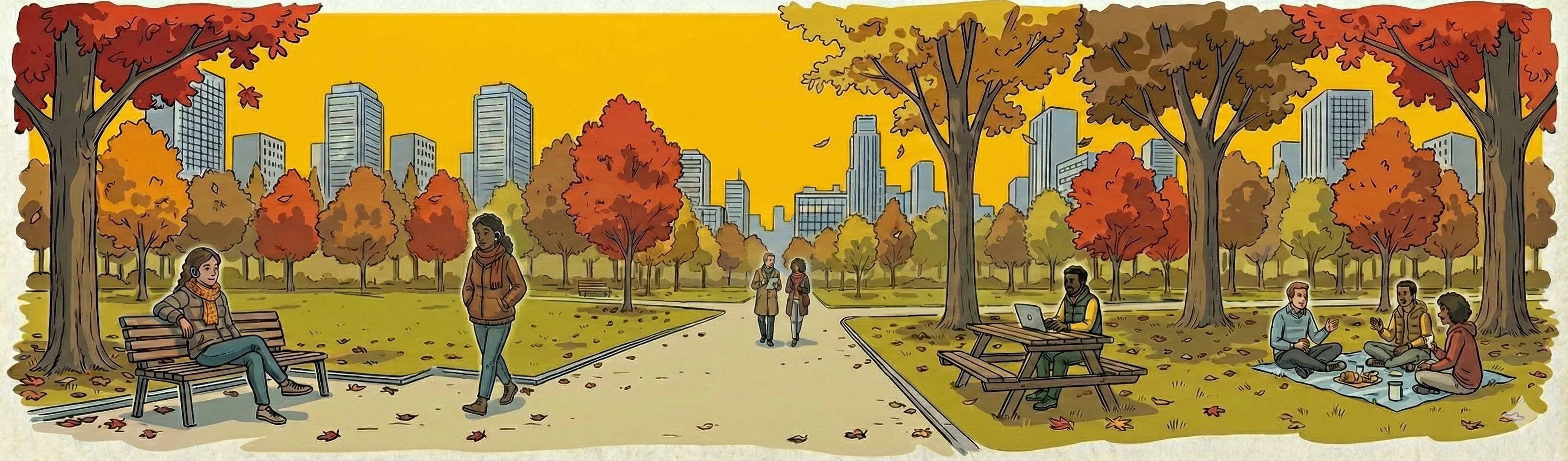 Learning and Development professionals in an autumn landscape